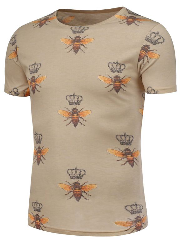 Bee and Crown modèle à manches courtes T-shirt - multicolore L