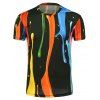 Colorful Crew Splatter Paint T-shirt ras du cou - multicolore 2XL