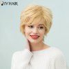 Siv Cheveux courts Fluffy Layered Sided Bang perruque de cheveux humains - Brun d'Or avec Blonde 
