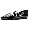 Chaussures plates à strass strass strass - Noir 37