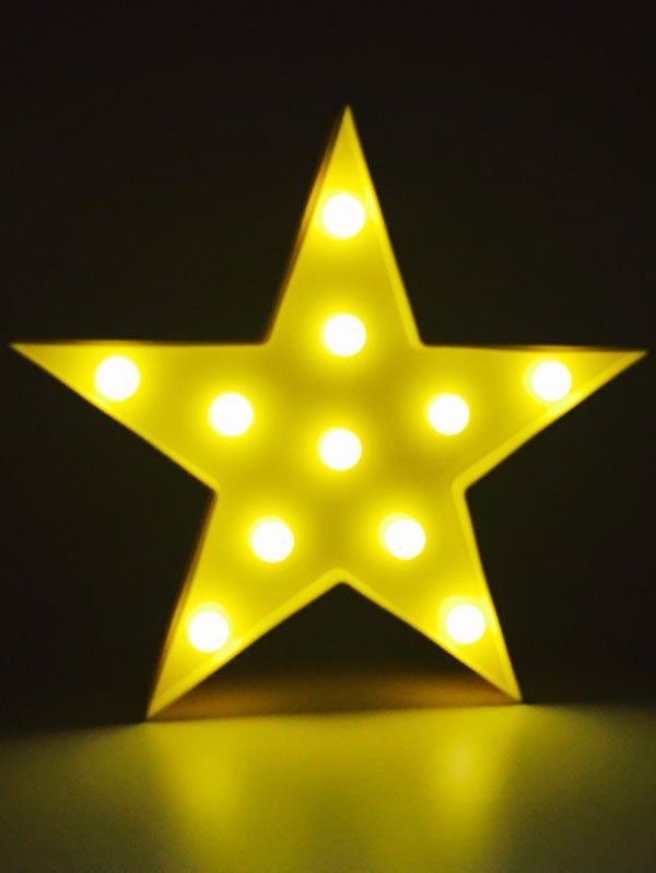 

Star Shaped Home Decorative LED Night Light, Yellow