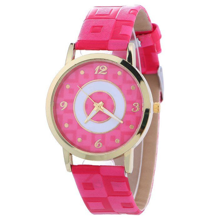 

Faux Leather Color Block Watch, Tutti frutti
