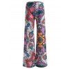 Pantalon Taille Haute Imprimé Partout à Jambe Large - multicolore 2XL