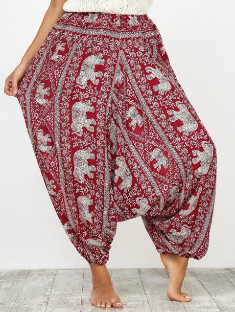 harem pants printed