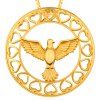 Cercle Coeur Paix Collier Dove - d'or 