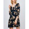 Cou V Mini robe florale - Floral S