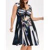 Robe Imprimée Abstrait Sans Manches Grande Taille - multicolore 2XL