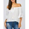 Tassel Off The Shoulder Top - Blanc S