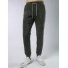 Pantalon en velours côtelé taille coulissée Jogger - Vert Armée 3XL