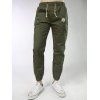 Pantalons Drawstring Camo Panel Jogger - Vert Armée 3XL