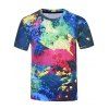 3D Splatter peinture Tie Dye T-shirt imprimé coloré - multicolore 2XL