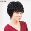 Siv Hair Perruque de Cheveux Humain Courte Bouffante Superposée Frange Latérale - JET NOIR 01 
