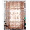Fenêtre Jacquard Sheer Tulle rideau pour le salon - Brun Légère W39 INCH*L98 INCH