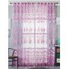 Fenêtre Jacquard Sheer Tulle rideau pour le salon - Violet clair W39 INCH*L79 INCH