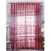 Écran de fenêtre Sheer Fleur Tulle rideau pour le salon - Rouge W39 INCH*L79 INCH