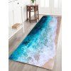 Sea Beach Print Flannel Skid Resistance Water Absorb Carpet - COLORMIX L120CM*W40CM