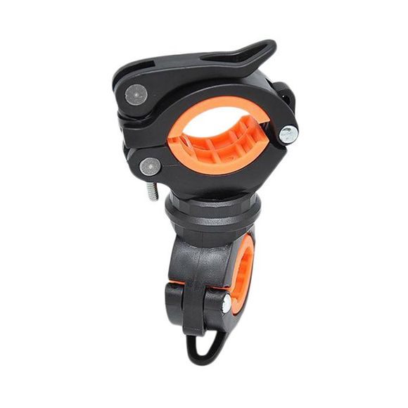 Titulaire de 360 ​​degrés ratation multifonction Bicycle Lamp - Noir et Orange 
