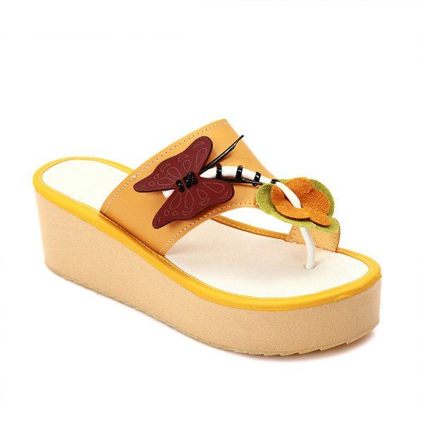 

Butterfly Platform Slippers, Earthy