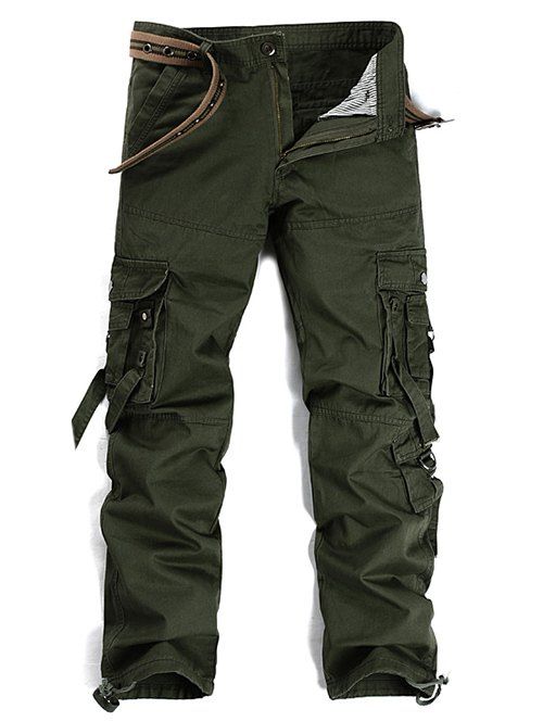 Poches Pantalons Agrémentée boucle en métal Cargo - Vert Armée 29