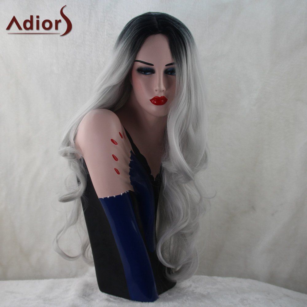

Adiors Long Middle Part Fluffy Colormix Wavy Synthetic Wig