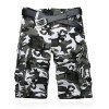 Poches multi Camouflage Motif Shorts Cargo - GRIS BLANC CAMOUFLAGE 36