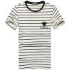 Insecte Applique Stripes Tee - Blanc XL