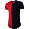 T-shirt Ras du Cou Contrastant - Rouge M
