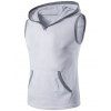 Sans manches à capuche Pocket T-Shirt - Blanc 2XL