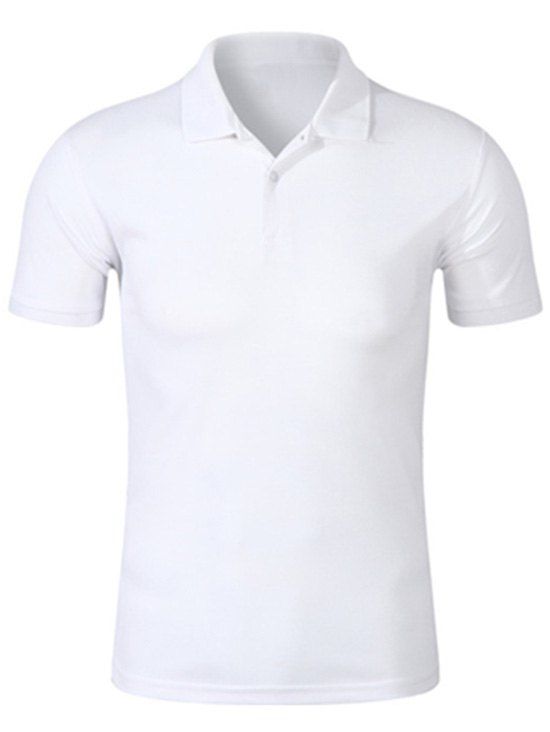 [17% OFF] 2021 Half Buttoned Plain Shirt In WHITE | DressLily