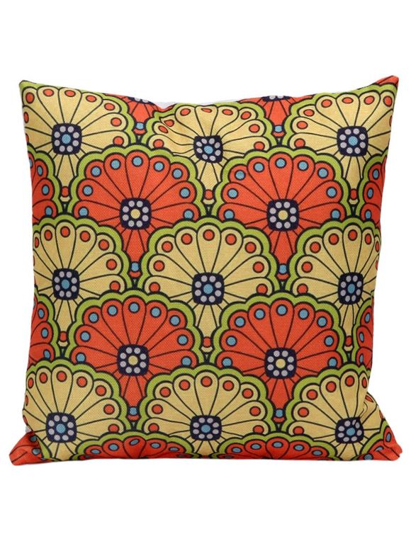 Caisse Nationale style Imprimé Linge Decorative Pillow - multicolore 45*45CM