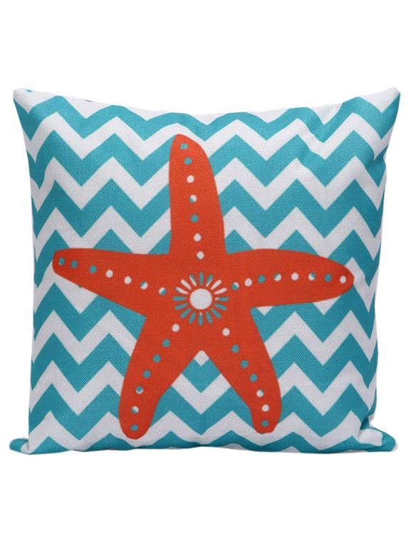 Starfish Wavy Coussin décoratif de couverture de cas - Bande Bleu 45*45CM
