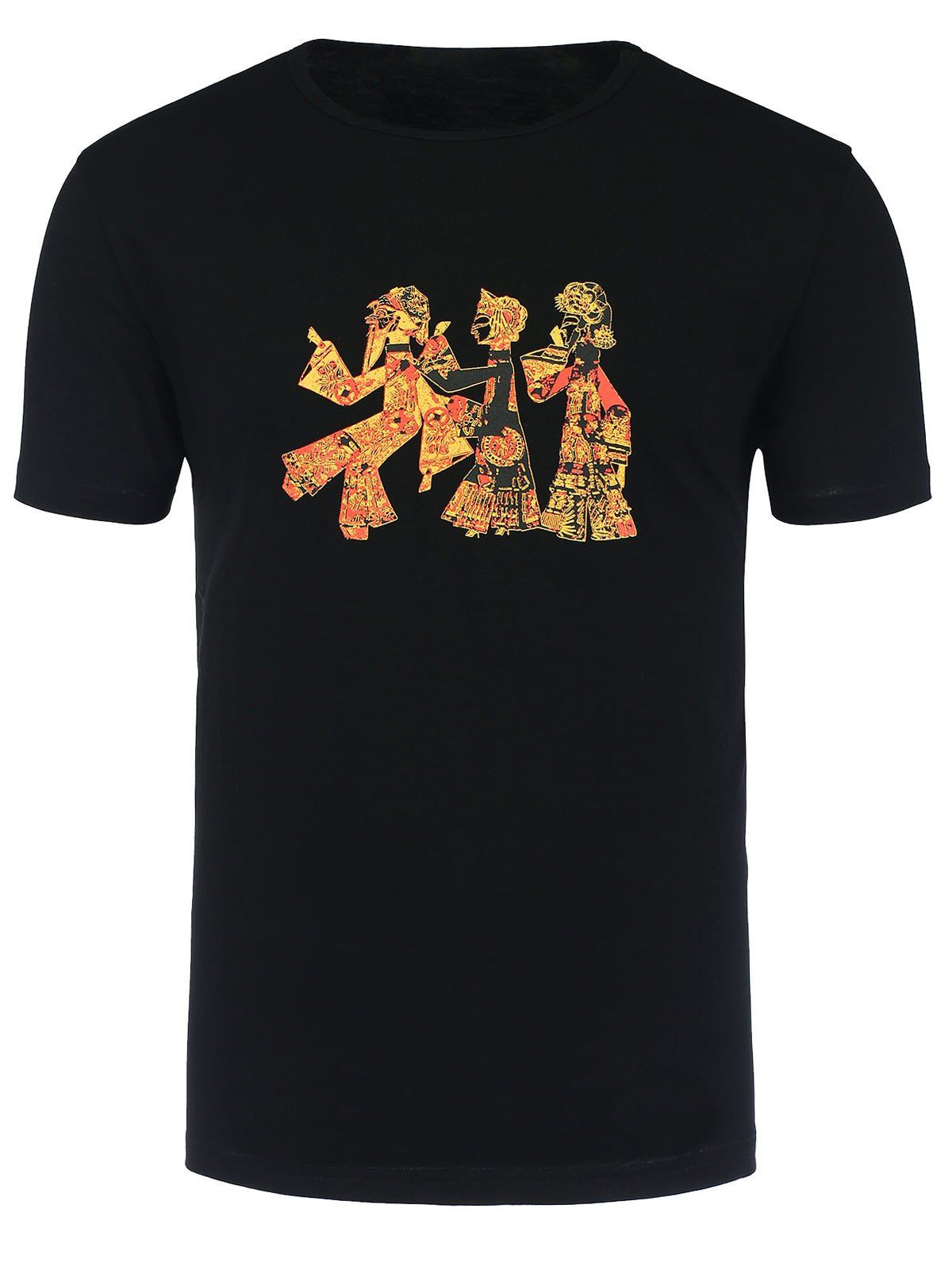 

Shadow Figure Short Sleeve T-Shirt, Black
