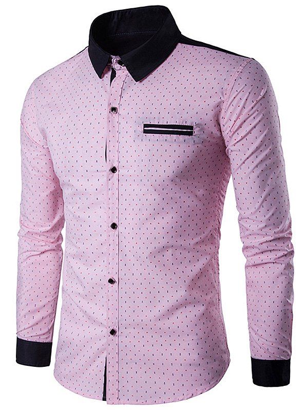 

Edging Anchor Print Long Sleeve Shirt, Papaya