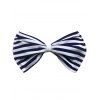 Striped bowknot Bandeau Bikini - Cadetblue XL