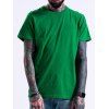 Basic ras du cou à manches courtes T-shirt - Vert M