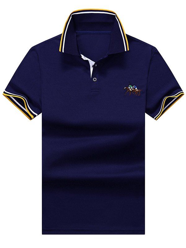 

Embroidered Stripe Shirt, Cerulean