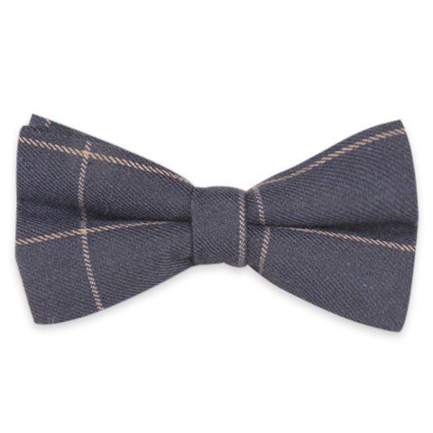 

Checked Anti Wrinkle Bow Tie, Cadetblue