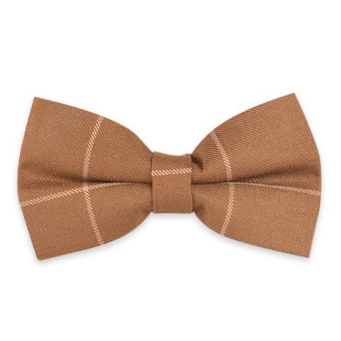 

Checked Anti Wrinkle Bow Tie, Light coffee