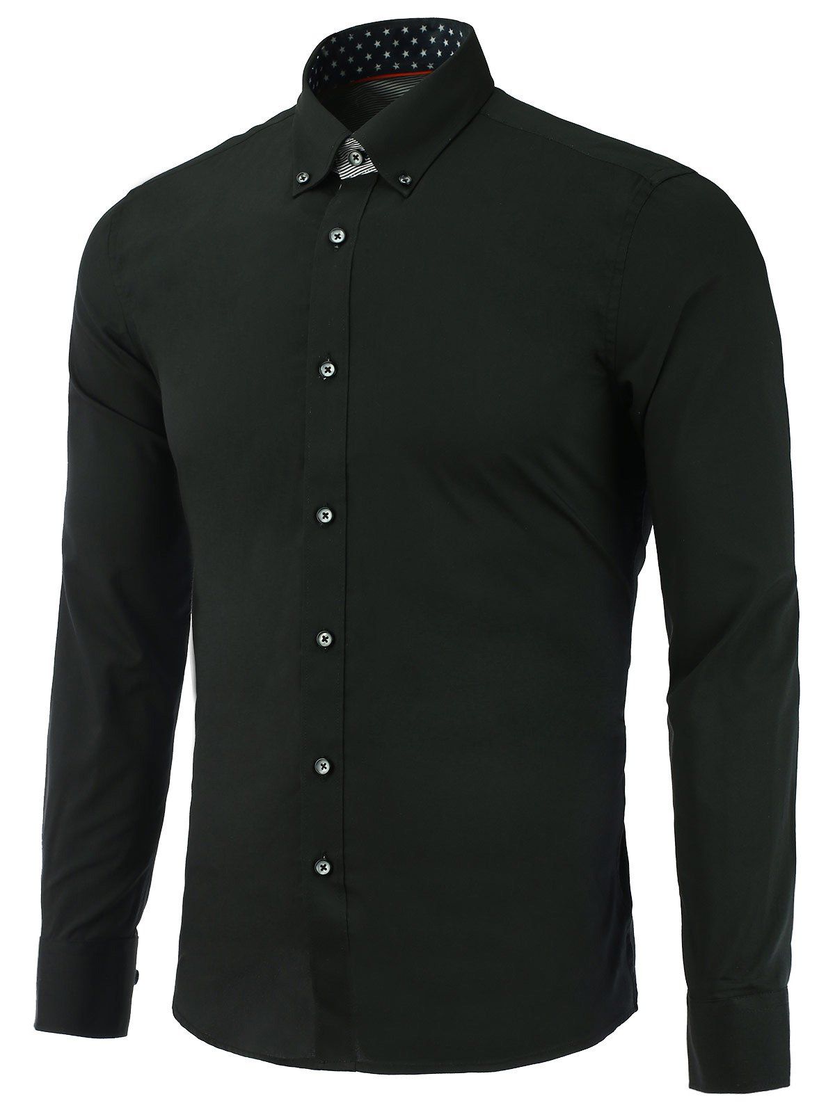 

Long Sleeve Button Down Shirt, Black