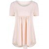 High Low Hem palangre T-shirt - Rose Abricot Clair XL