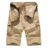 Zip Fly poches Shorts Conception Cargo - Kaki 36