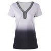 Perlage Agrémentée Ombre T-shirt - Blanc et Noir M