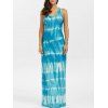 bohemian tie dye illusion print racerback long tank dress