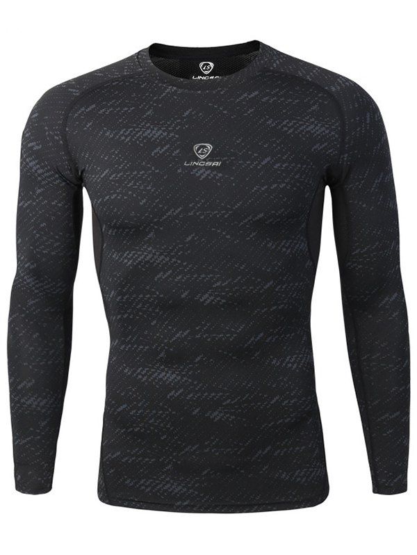 

Raglan Sleeve Crew Neck Gym T-Shirt, Black
