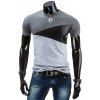 T-shirt à col rond décontracté Color Block Homme T-shirt - gris foncé XL