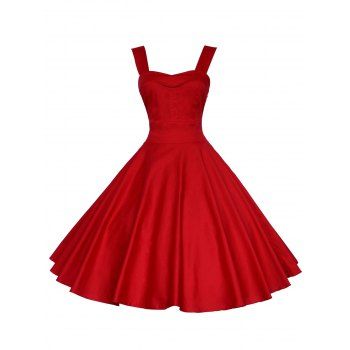 [41% OFF] 2022 Vintage Backless Mini Dress In RED | DressLily