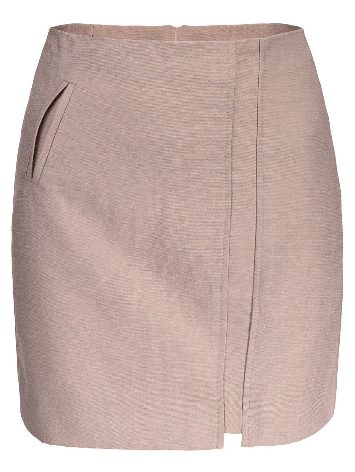 

Zippered Mini A Line Skirt, Pink