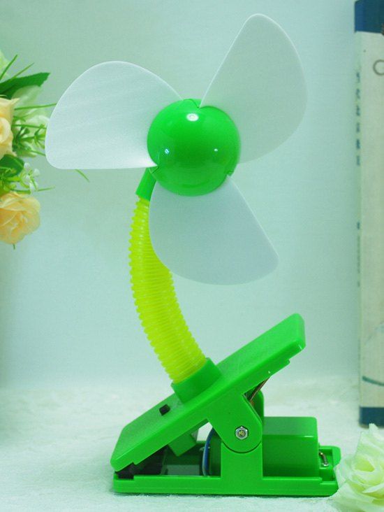Portable Summer Big Wind USB rechargeable Clip Mini ventilateur - Vert 
