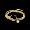 Alliage strass perles Cercle Set Bracelet - d'or 