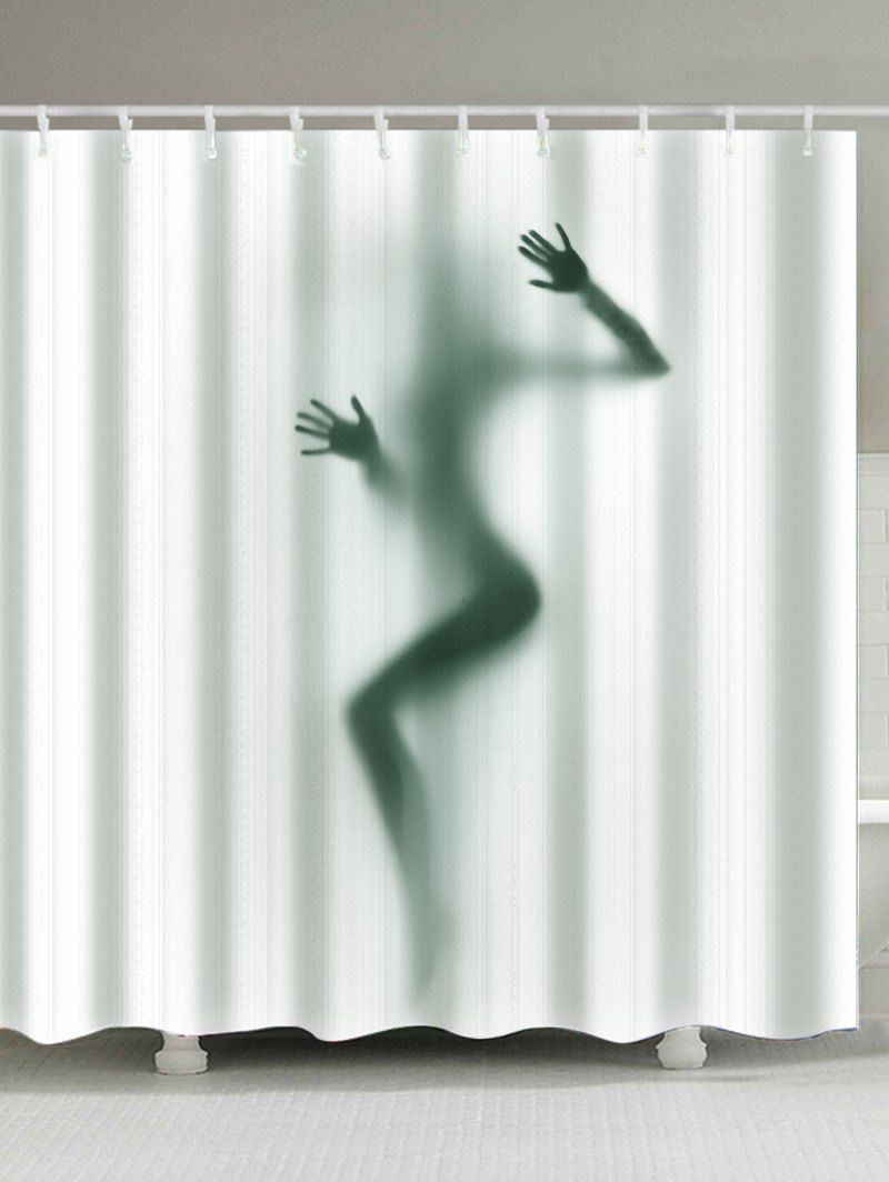[17 OFF] 2021 Art Female Shadow 3D Shower Curtain In WHITE DressLily